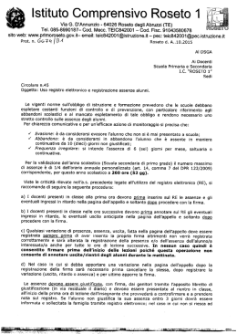 45-uso registro elettronico e registrazione assenze alunni