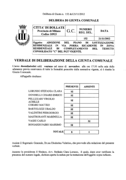 Delibera di GC n. 152-2012 di adozione