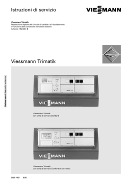 Istruzioni di servizio Viessmann Trimatik