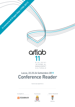 Scarica il Conference Reader - Artlab