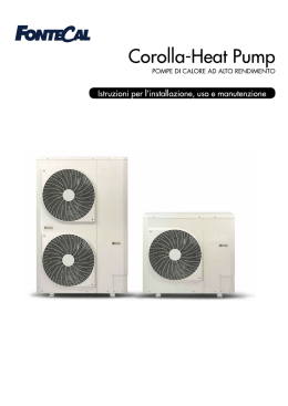 MANUALE corolla heat pump