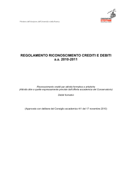Regolamento Riconoscimento Crediti 2010-2011