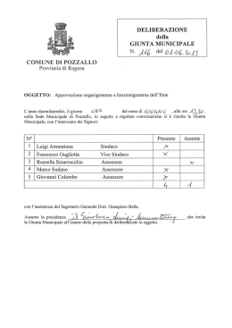 Organigramma e Funzionigramma dell`Ente