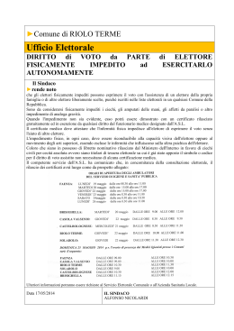 Voto assistito - Comune di Riolo Terme