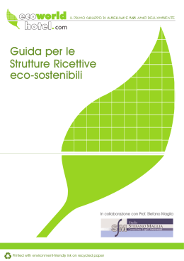 Guida per le Strutture Ricettive eco-sostenibili