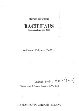 parti - Bach Haus - Conservatorio di Musica Vincenzo Bellini
