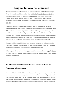 Lingua italiana nella musica