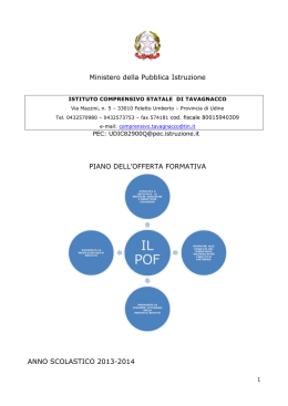 Ministero della Pubblica Istruzione PIANO DELL