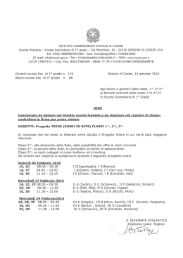 Progetto TEENS (BIMBI IN RETE) CLASSI 1^,2^,3
