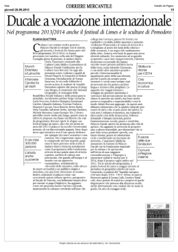 Ducale a vocazione internazionale