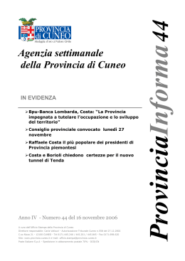 Agenzia settimanale della Provincia di Cuneo