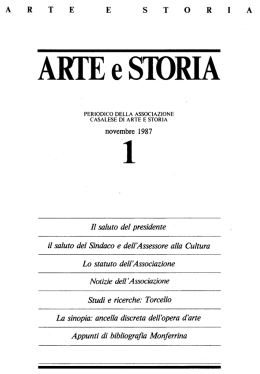N° 1 novembre 1987 - Associazione Casalese Arte e Storia