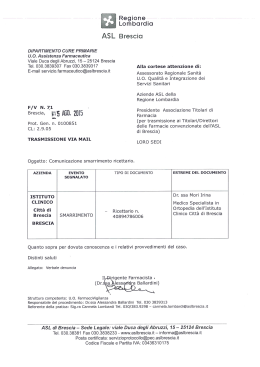 DIPARTIMENTO CURE PRIMARIE U. 0. Assistenza