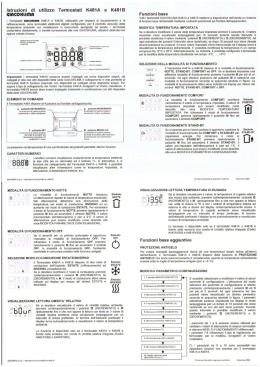 utilizzo Termostati K481A e K481B