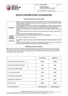 DEPOSITO A RISPARMIO GIOVANI ´SALVADANAIO MPSµ