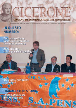 "Cicerone" 1/2009, la rivista ufficiale del Sapens OR