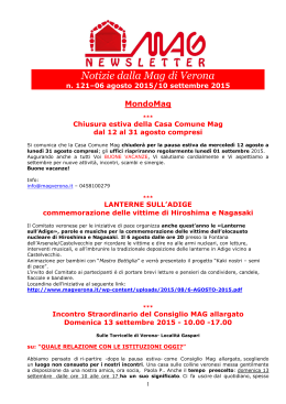 Newsletter Mag Verona n.121
