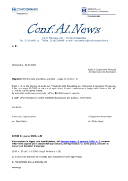 ConfAl News 11 Rif. Prev. Agricola