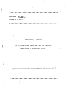 Page 1 COMUNE DI @ASTRO . PROVINCIA D1 LECCE