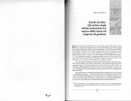 Trieste ed oltre. Gli archivi degli - Soprintendenza archivistica del