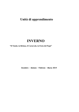 Unit&agrave; di apprendimento INVERNO
