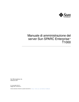 Manuale di amministrazione del server Sun SPARC Enterprise T1000