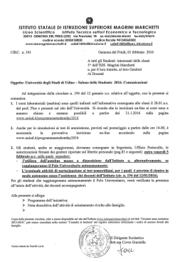 Universita degli studi di Udine - Salone dello studente 2016