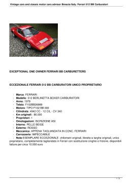 Vintage cars and classic motor cars advisor Brescia Italy. Ferrari 512