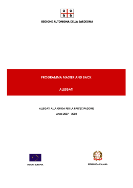 Master and Back - Regione Autonoma della Sardegna