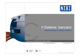 Il Sistema bancario Il Sistema bancario