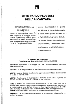 DET.DIR. N. 36-06.03.2012 - Parco Fluviale dell`Alcantara