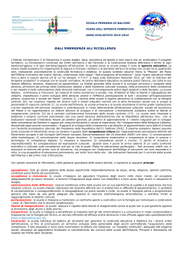Sc. Primaria Balconi, specifica progettualità a.s. 2015/16