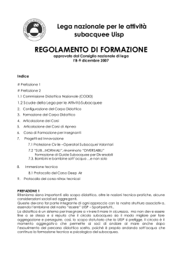 Lega attivit&agrave; subacquee Uisp