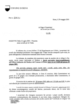 "circolare" di luglio 2001