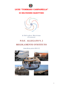 Regolamento d`Istituto 2011 - I Licei di Belvedere Marittimo (CS