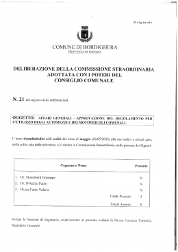 Delibera - Comune di Bordighera