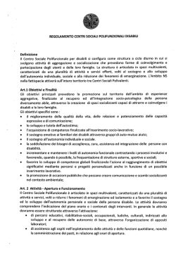 Regolamento Centri Sociali Polifunzionali Disabili