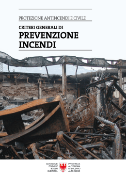 Criteri generali di prevenzione incendi
