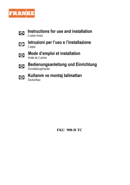 Instructions for use and installation Istruzioni per l`uso e l