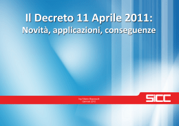 Scarica i commenti al decreto 11.04.2011 dell`Ing. Vittorio Mazzocchi