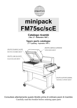 minipack FM75sc/scE Catalogo ricambi