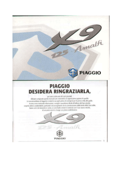 Manuale Piaggio X9 Amalfi