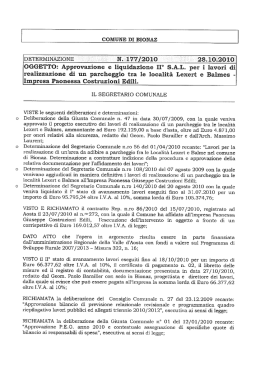 Approvazione e liquidazione II° S.A.L. per i lavori di realizzazione di