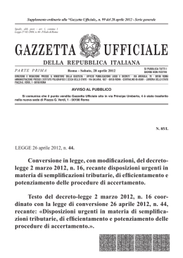 Decreto Legge - Confindustria Vicenza