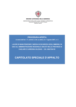 Capitolato speciale [file] - Regione Autonoma della Sardegna
