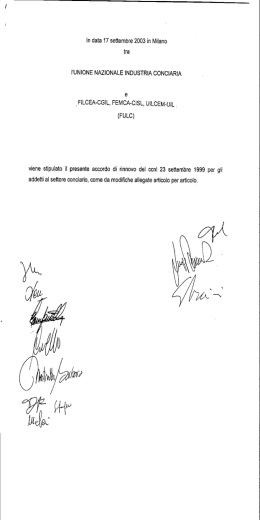 Il testo del contratto firmato