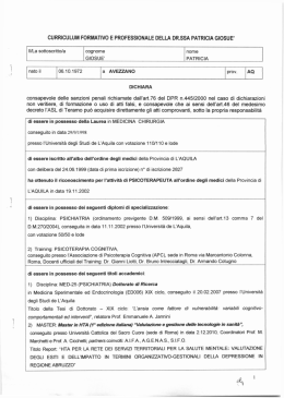 CV Giosu&egrave; Patricia