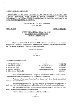DELIBERAZIONE N. 170/2014CA del 16 Settembre 2014