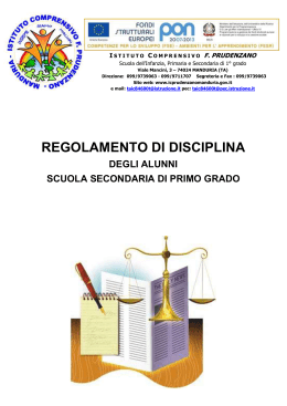 regolamento di disciplina - IC "F. Prudenzano" Manduria