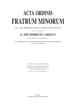 fratrum minorum - Order of Friars Minor